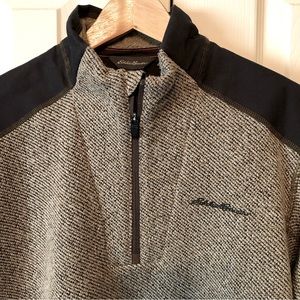 🌟HP🌟EDDIE BAUER 1/4 Zip Mixed Media Pullover
